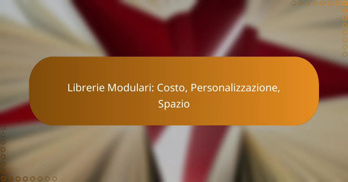 Librerie Modulari: Costo, Personalizzazione, Spazio