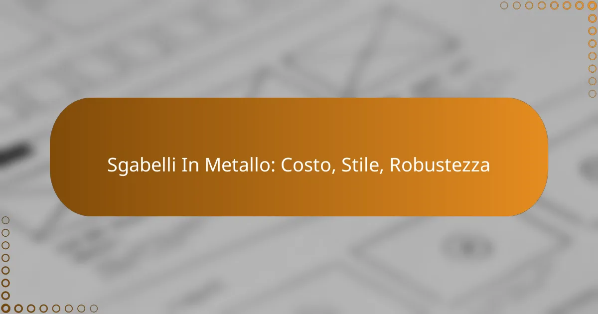 Sgabelli In Metallo: Costo, Stile, Robustezza